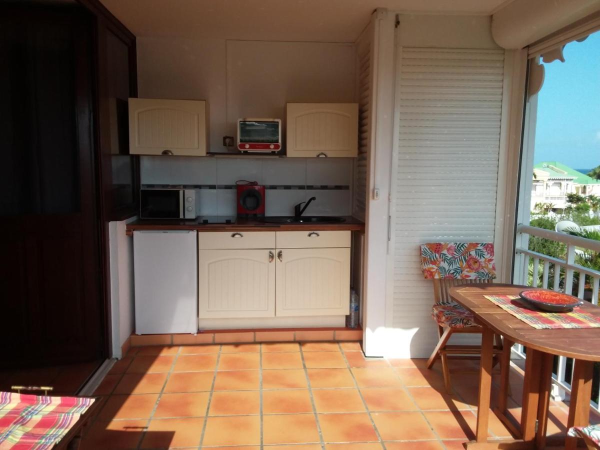 סן-פרנסואה Studio Vue Mer Haut De Villa Anse Des Rochers מראה חיצוני תמונה